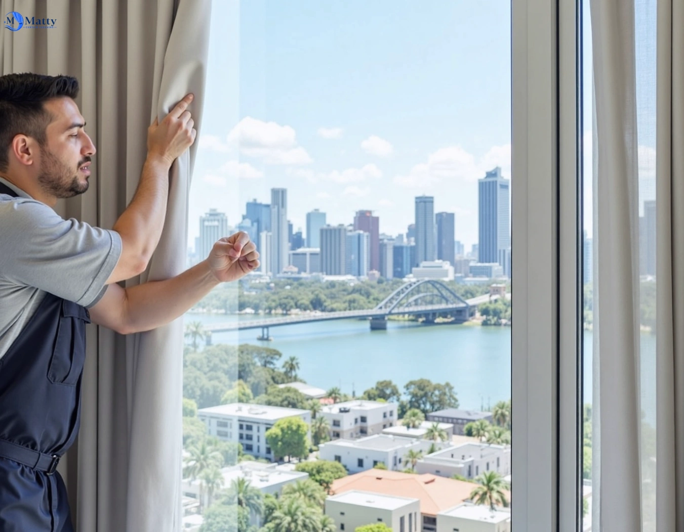 Professional curtain steam cleaning service darling-point-nsw QLD by Matty Curtain Cleaning